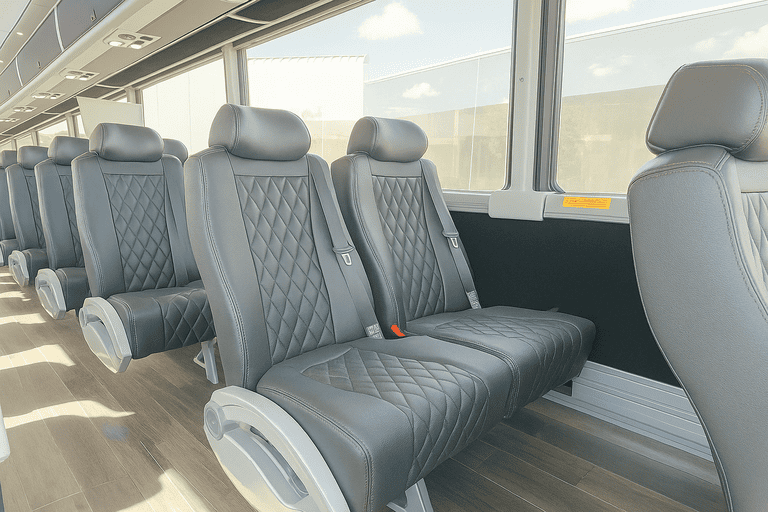 interior of Charter Bus Rental Loveland charter bus